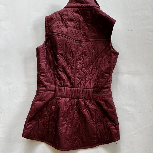 Barbour Cavalry Gilet Vest Burgundy US 4 - Picture 4 of 8